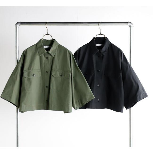 SACRA サクラ 126208071 コットンホースクロス クロップドミリタリーシャツ COTTON HORSE CLOTH CROPPED SHIRT |  | 04