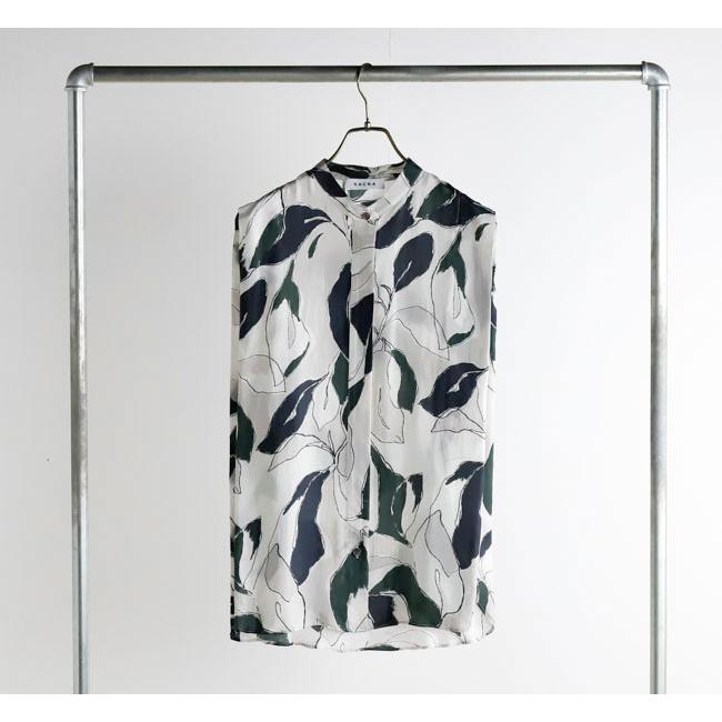 SACRA サクラ 126213071 ノースリーブバンドカラートップ MODERN LEAVES TOP |  | 03