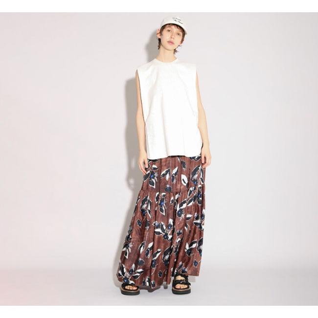 SACRA サクラ 126214123 プリントスカート PAINTING FLORA SKIRTの画像