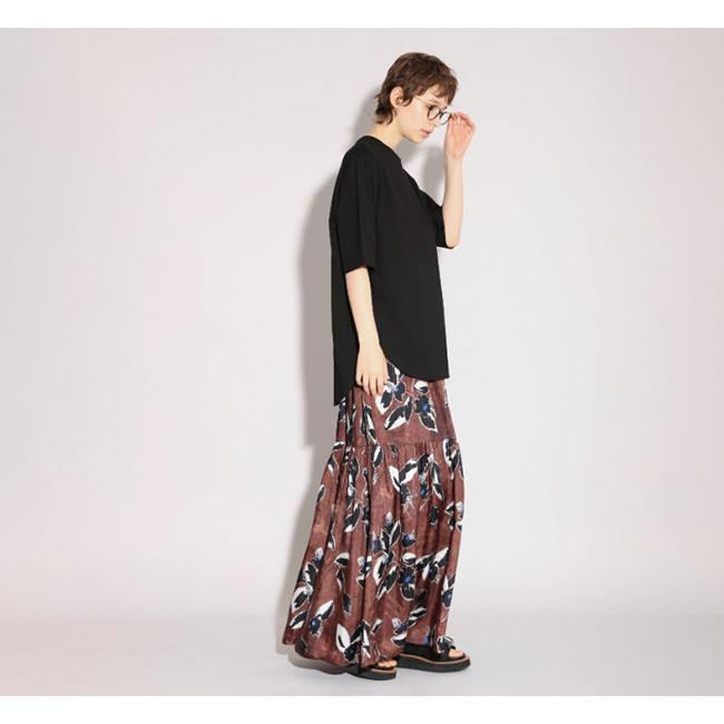 SACRA サクラ 126214123 プリントスカート PAINTING FLORA SKIRTの画像