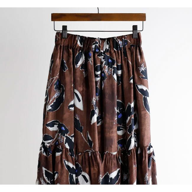 SACRA サクラ 126214123 プリントスカート PAINTING FLORA SKIRTの画像