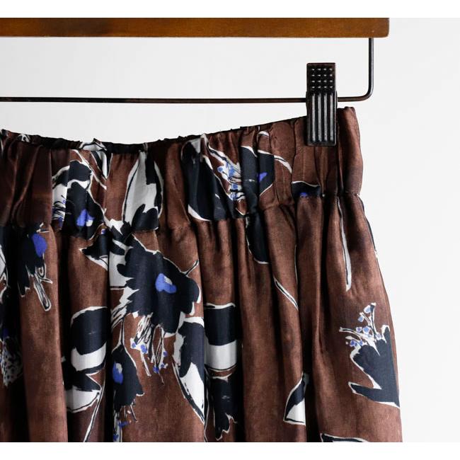 SACRA サクラ 126214123 プリントスカート PAINTING FLORA SKIRTの画像