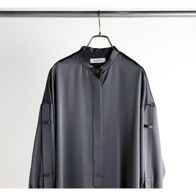 SACRA サクラ 126516071 トリアセテート サテンシャツ TRIACE SATIN SHIRT |  | 12