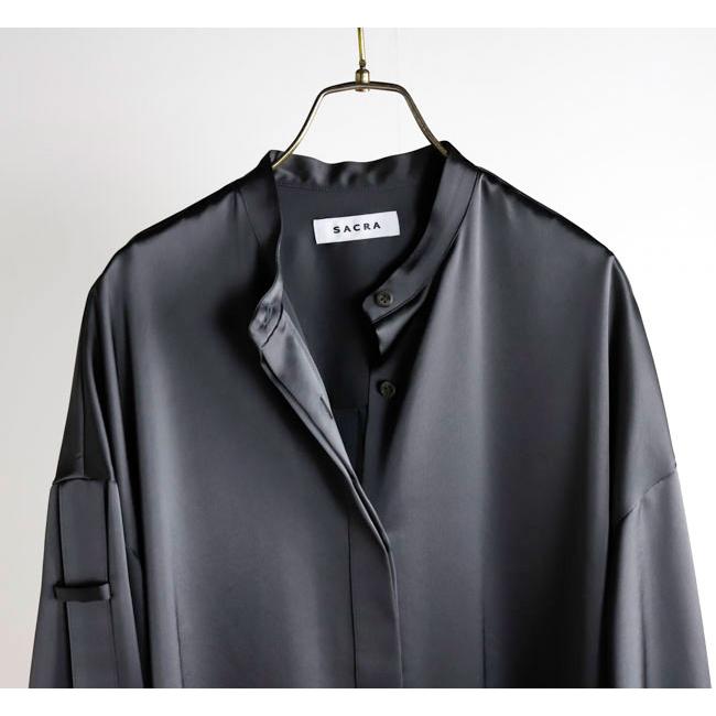 SACRA サクラ 126516071 トリアセテート サテンシャツ TRIACE SATIN SHIRT |  | 13
