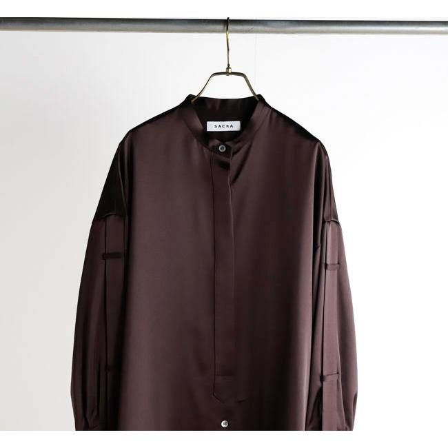 SACRA サクラ 126516071 トリアセテート サテンシャツ TRIACE SATIN SHIRT |  | 16