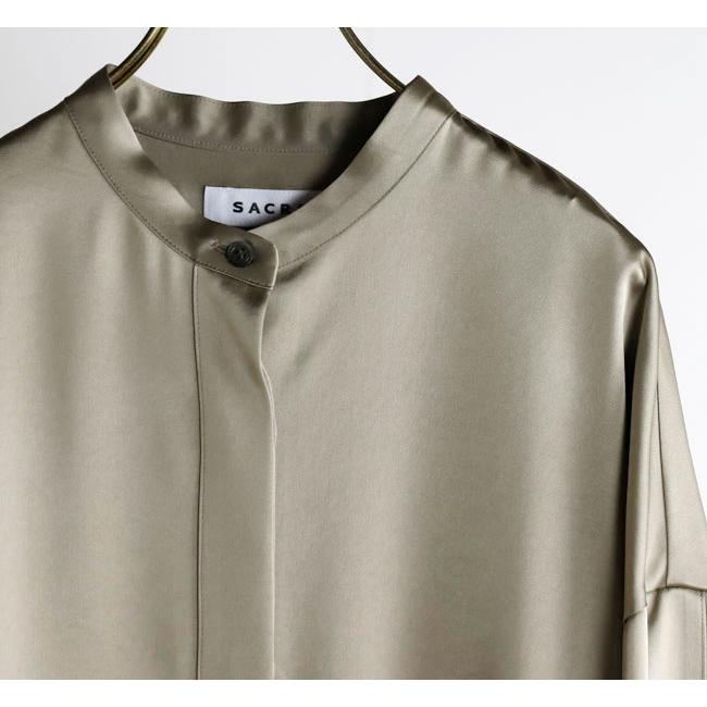 SACRA サクラ 126516071 トリアセテート サテンシャツ TRIACE SATIN SHIRT |  | 09