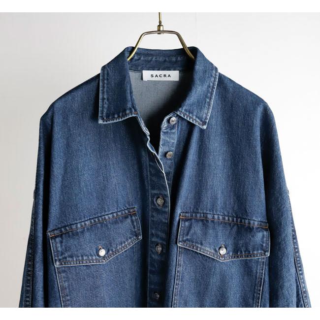 SACRA サクラ 126514071 ヴィンテージ デニム シャツ VINTAGE DENIM SHIRT |  | 12