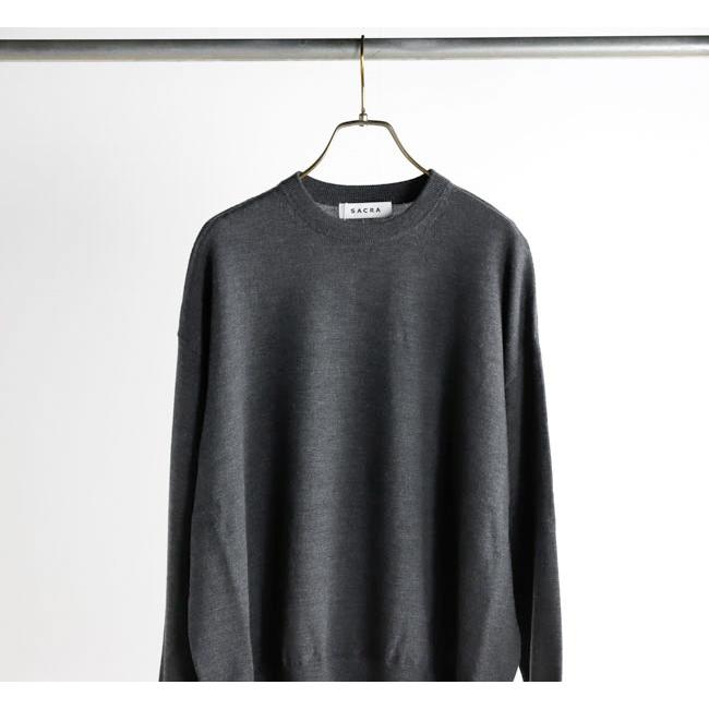 SACRA サクラ 126535081 エクストラファイン メリノ クルーネック トップ EXTRA FINE MERINO C/N TOP |  | 17