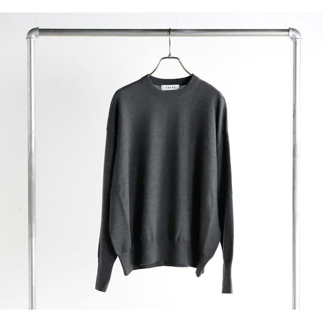 SACRA サクラ 126535081 エクストラファイン メリノ クルーネック トップ EXTRA FINE MERINO C/N TOP |  | 07