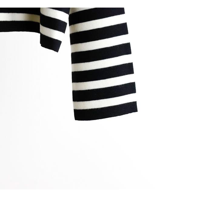 SACRA サクラ 126634081 エクストラファインメリノボーダートップ EX.FINE MERINO BORDER TOP |  | 10