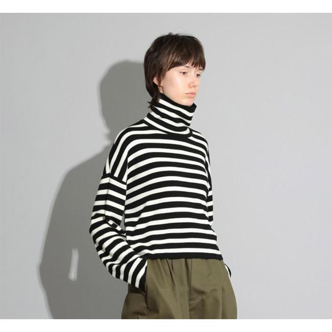 SACRA サクラ 126634081 エクストラファインメリノボーダートップ EX.FINE MERINO BORDER TOP |  | 01