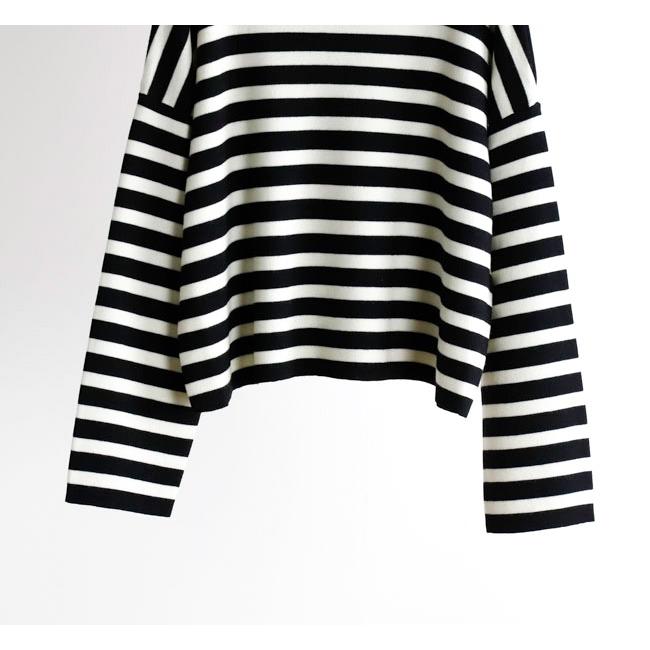 SACRA サクラ 126634081 エクストラファインメリノボーダートップ EX.FINE MERINO BORDER TOP |  | 08