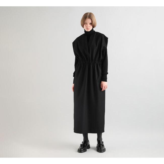 新品未使用　SACRA 日本製　黒　メルトンワンピース ウール90% 38 SALE30%OFF //SACRA サクラ HIGH COUNT MELTON OP メルトンワンピース