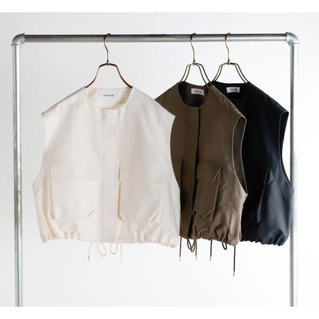 SALE40%OFF //SACRA サクラ CO/PE TUMBLER FINISH GILET クロップドジレ 125108061 |  | 04