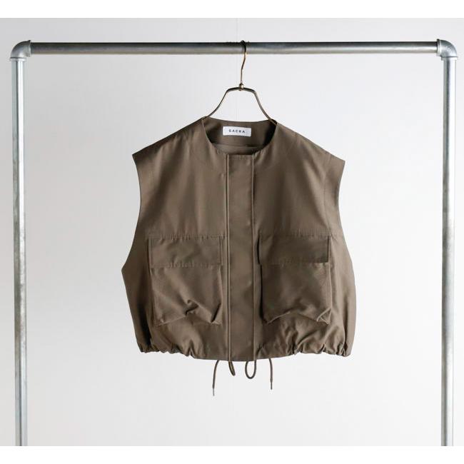 SALE40%OFF //SACRA サクラ CO/PE TUMBLER FINISH GILET クロップドジレ 125108061 |  | 06