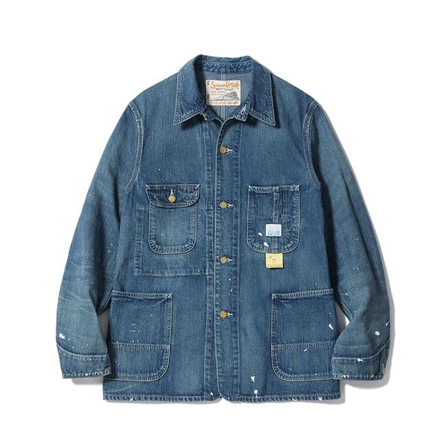SUGAR CANE シュガーケーン Lot No. SC15708 デニムワークコート 11oz. BLUE DENIM WORK COAT AGED MODEL | 