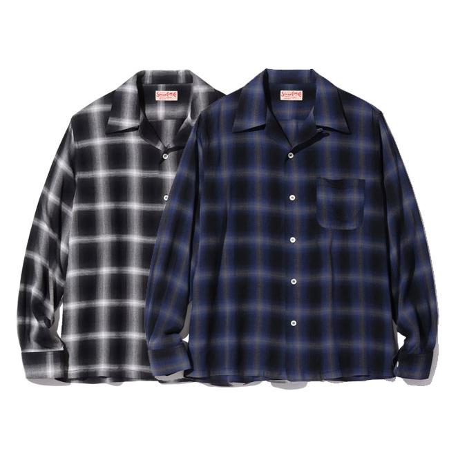SUGAR CANE シュガーケーン Lot No. SC29120 オンブレーチェックオープンシャツ RAYON OMBRE CHECK OPEN SHIRT | 
