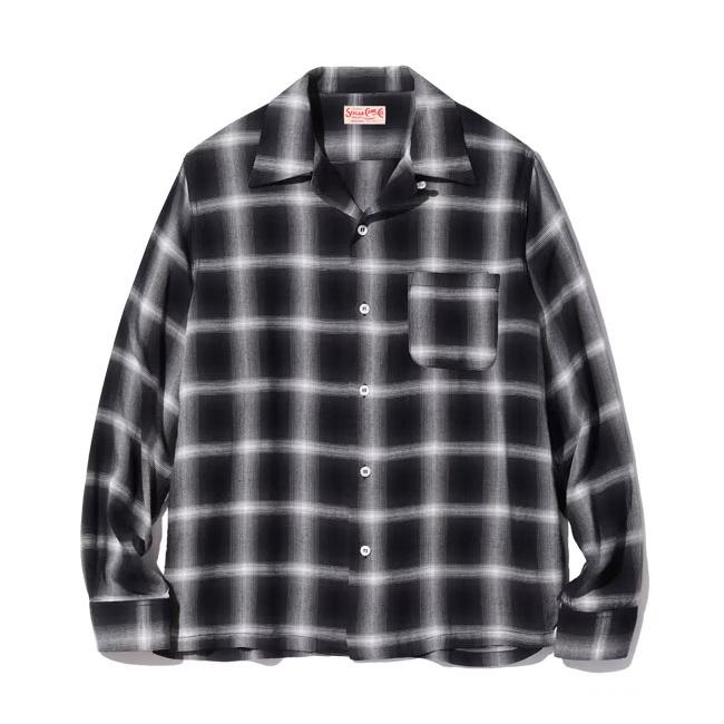 SUGAR CANE シュガーケーン Lot No. SC29120 オンブレーチェックオープンシャツ RAYON OMBRE CHECK OPEN SHIRT |  | 01