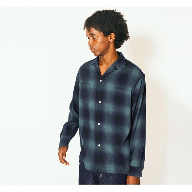 TOWN CRAFT タウンクラフト TC24F01800 ループカラー ネル オンブレシャツ 60S LOOP COLLAR NEL OMBRE SHIRTS |  | 02