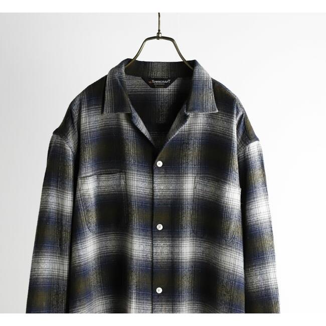 TOWN CRAFT タウンクラフト TC24F01800 ループカラー ネル オンブレシャツ 60S LOOP COLLAR NEL OMBRE SHIRTS |  | 08