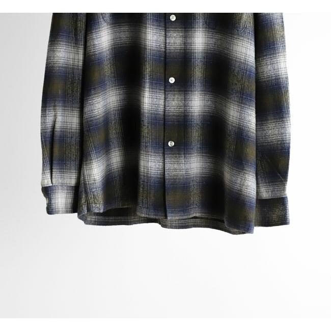 TOWN CRAFT タウンクラフト TC24F01800 ループカラー ネル オンブレシャツ 60S LOOP COLLAR NEL OMBRE SHIRTS |  | 09