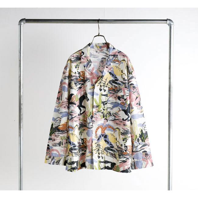 TOWN CRAFT タウンクラフト TC26S01100 プリンティド パジャマジャケット PRINTED PAJAMA JACKET |  | 05