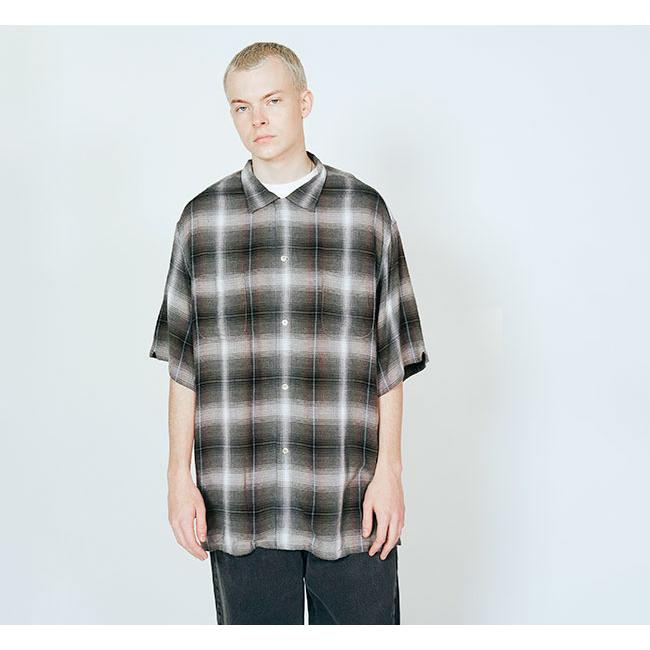 TOWN CRAFT タウンクラフト TC26S01200 オンブレチェックシャツ 半袖 60S OMBRE LOOP COLLAR S/S SHIRTS | 