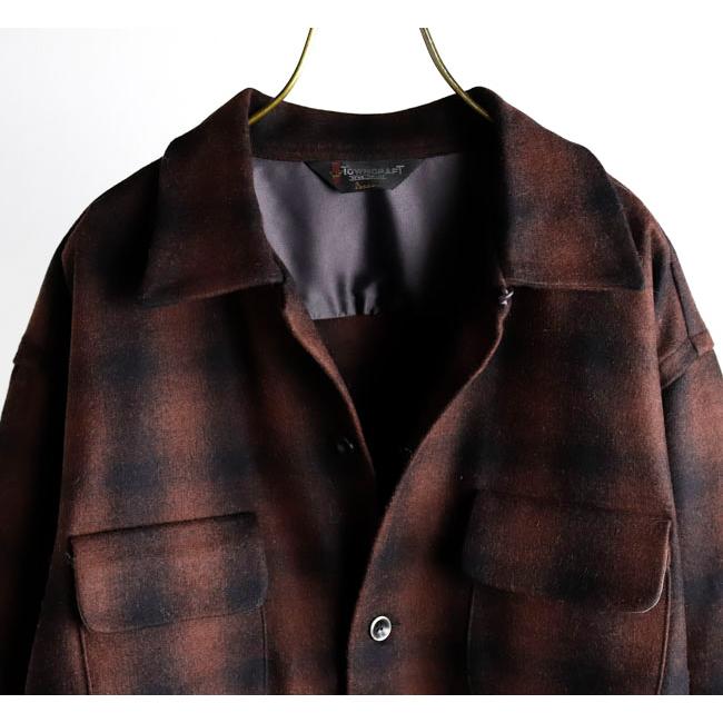 TOWN CRAFT タウンクラフト TC25F006AM 50S ウール オンブレ ダブルフラップ ループカラーシャツ 50S WOOL OMBRE W-FLAP LOOP COLLAR SHIRT |  | 14