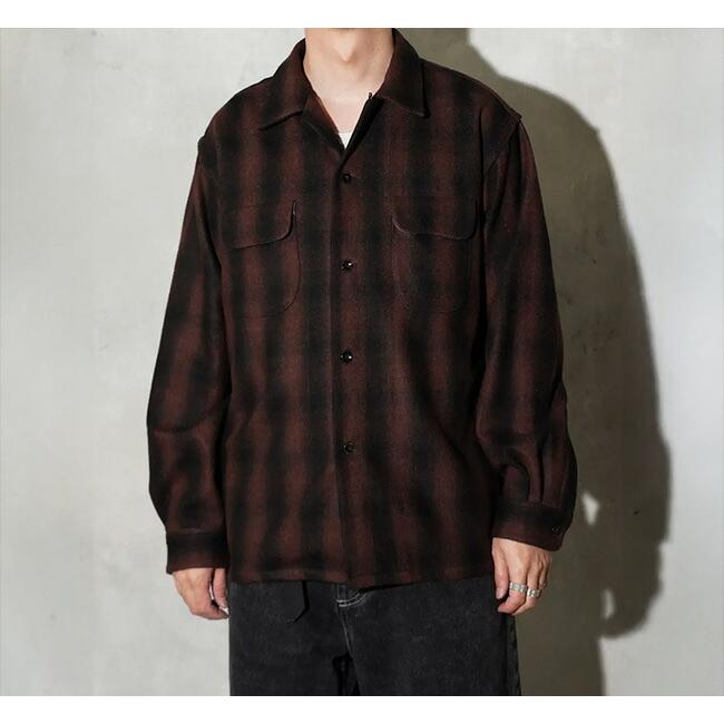 TOWN CRAFT タウンクラフト TC25F006AM 50S ウール オンブレ ダブルフラップ ループカラーシャツ 50S WOOL OMBRE W-FLAP LOOP COLLAR SHIRT |  | 02
