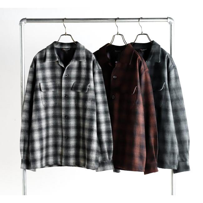 TOWN CRAFT タウンクラフト TC25F006AM 50S ウール オンブレ ダブルフラップ ループカラーシャツ 50S WOOL OMBRE W-FLAP LOOP COLLAR SHIRT |  | 03