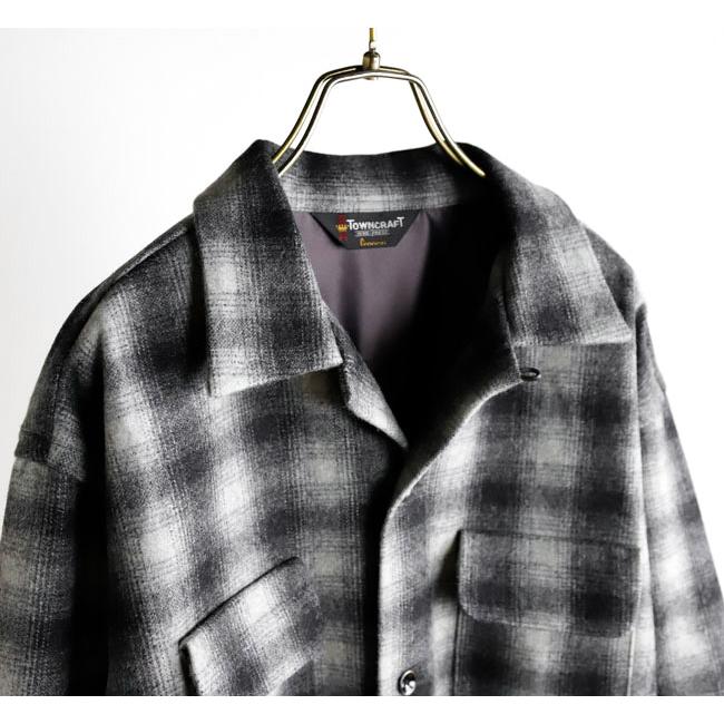 TOWN CRAFT タウンクラフト TC25F006AM 50S ウール オンブレ ダブルフラップ ループカラーシャツ 50S WOOL OMBRE W-FLAP LOOP COLLAR SHIRT |  | 09