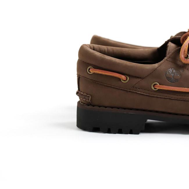 Timberland ティンバーランド A2PDQW07 スリーアイ(3eye) ラグ ハンドソーン ボート シューズ オールオーバー ダークブラウン ヌバック |  | 10