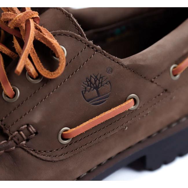Timberland ティンバーランド A2PDQW07 スリーアイ(3eye) ラグ ハンドソーン ボート シューズ オールオーバー ダークブラウン ヌバック |  | 11