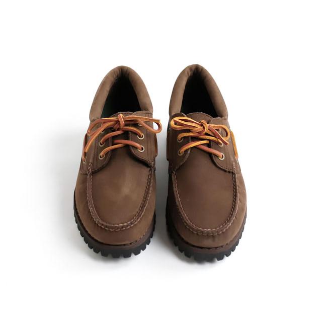 Timberland ティンバーランド A2PDQW07 スリーアイ(3eye) ラグ ハンドソーン ボート シューズ オールオーバー ダークブラウン ヌバック |  | 01