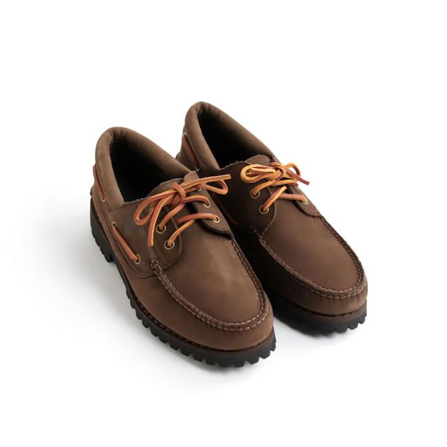 Timberland ティンバーランド A2PDQW07 スリーアイ(3eye) ラグ ハンドソーン ボート シューズ オールオーバー ダークブラウン ヌバック |  | 03