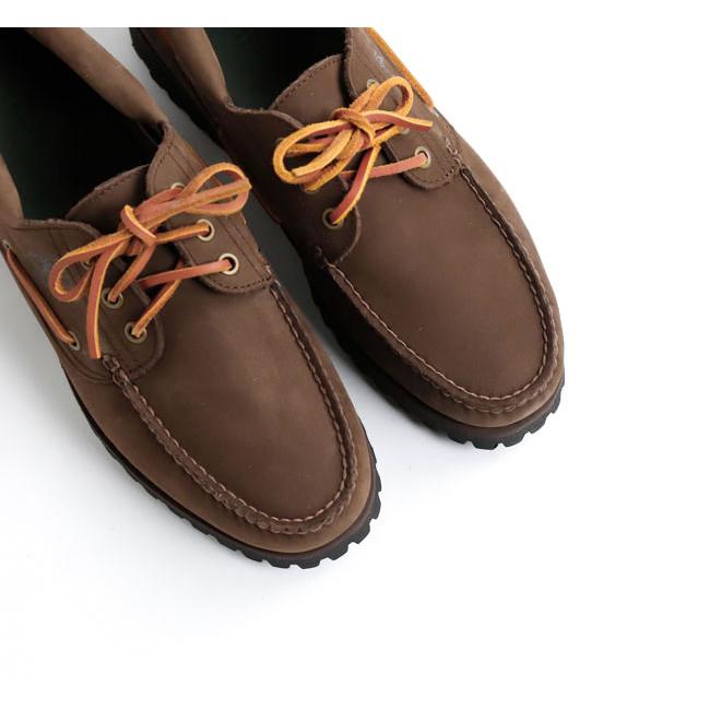 Timberland ティンバーランド A2PDQW07 スリーアイ(3eye) ラグ ハンドソーン ボート シューズ オールオーバー ダークブラウン ヌバック |  | 07