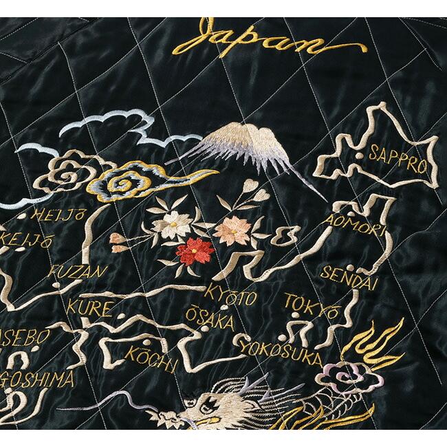 TAILOR TOYO テーラー東洋 Lot No. TT15792-128 Souvenir Jacket “ROARING TIGER” × “JAPAN MAP”スカジャン スーベニアジャケットの画像
