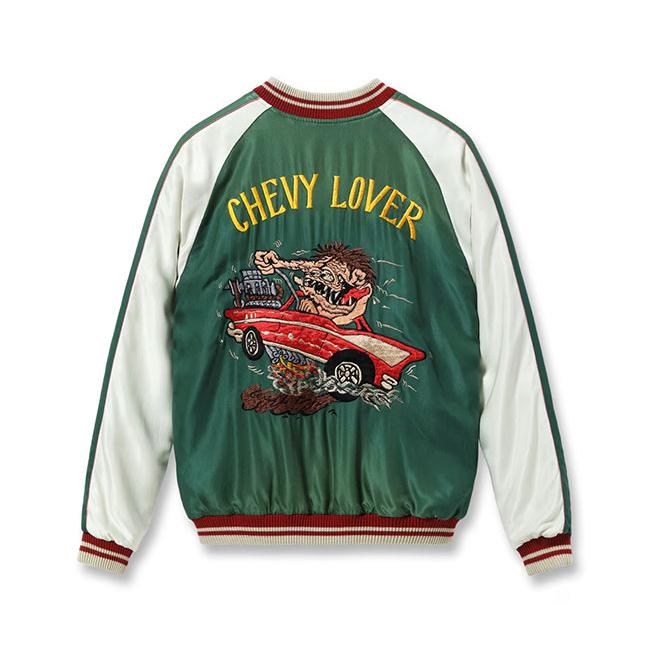 CHEVY LOVER スカジャン グリーン/ゴールド TAILOR TOYO テーラー東洋 スカジャン TIGER HEAD × CHEVY LOVER