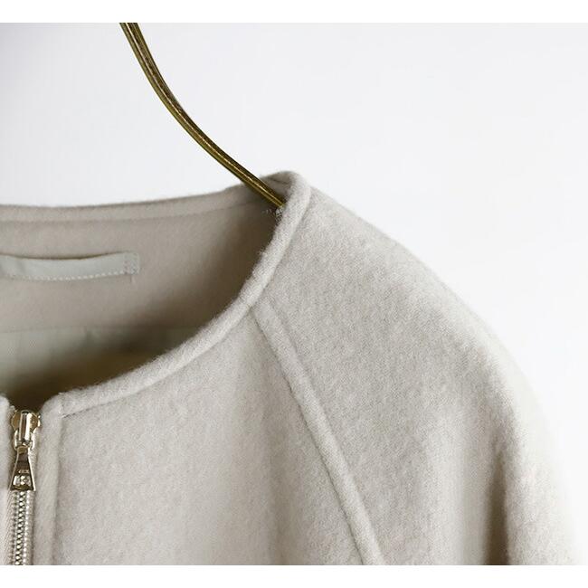 SALE40%OFF // unfil アンフィル brushed light wool-flannel zip front jacket ジップジャケット WHFL-UW134｜old｜15