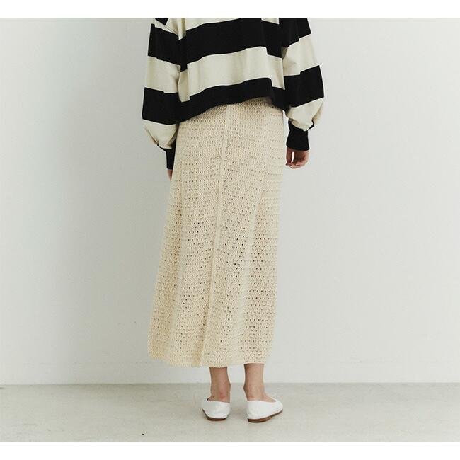 unfil アンフィル double honeycomb mesh knit skirt　メッシュニットスカート　WFSP-UW128｜old｜03