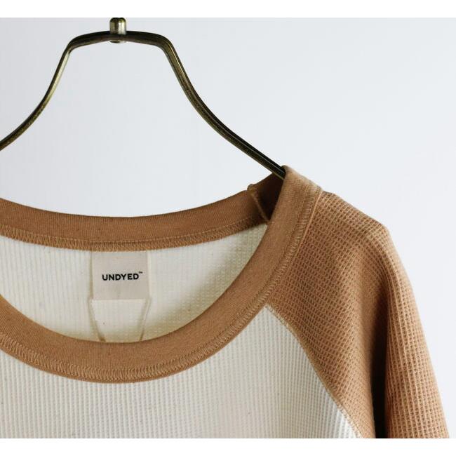 SALE30%OFF //UNDYED STANDARD アンダイドスタンダード WAFFLEFACE CONBI 3/4 SLEEVE ワッフルフェイス ラグランカットソー UNS25SLT003A |  | 14