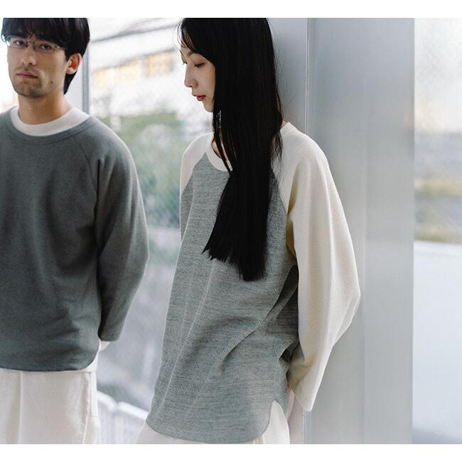 SALE30%OFF //UNDYED STANDARD アンダイドスタンダード WAFFLEFACE CONBI 3/4 SLEEVE ワッフルフェイス ラグランカットソー UNS25SLT003A |  | 01