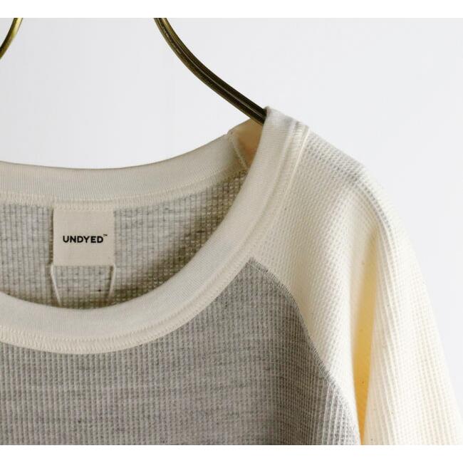 SALE30%OFF //UNDYED STANDARD アンダイドスタンダード WAFFLEFACE CONBI 3/4 SLEEVE ワッフルフェイス ラグランカットソー UNS25SLT003A |  | 09