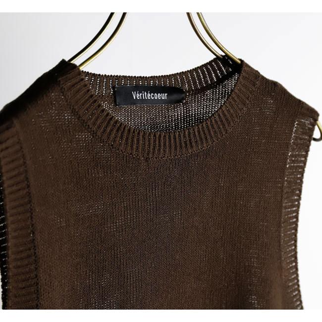 SALE40%OFF //Veritecoeur ヴェリテクール VCK-307 テンセルノースリーブニット |  | 11
