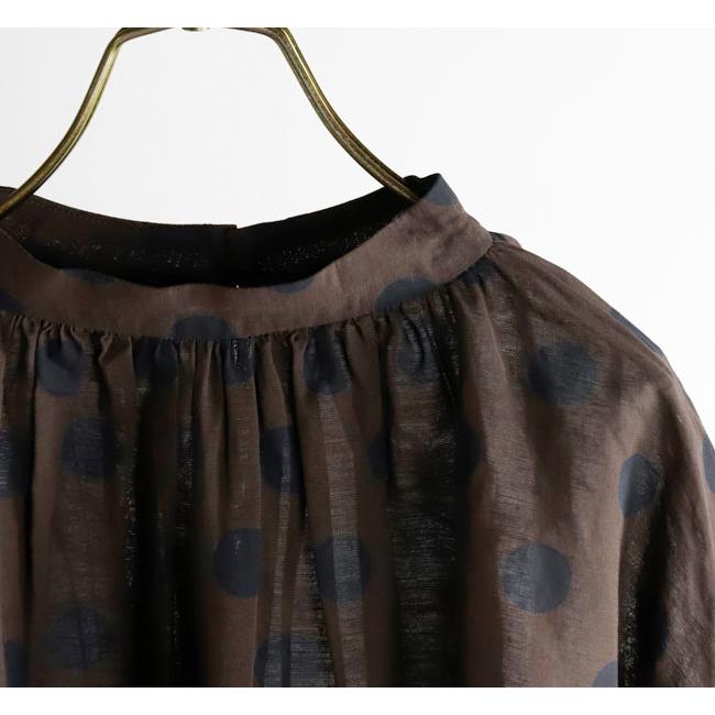 SALE30%OFF //Veritecoeur ヴェリテクール VC-2686B ギャザーブラウス ドット |  | 13