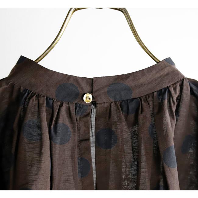 SALE30%OFF //Veritecoeur ヴェリテクール VC-2686B ギャザーブラウス ドット |  | 14