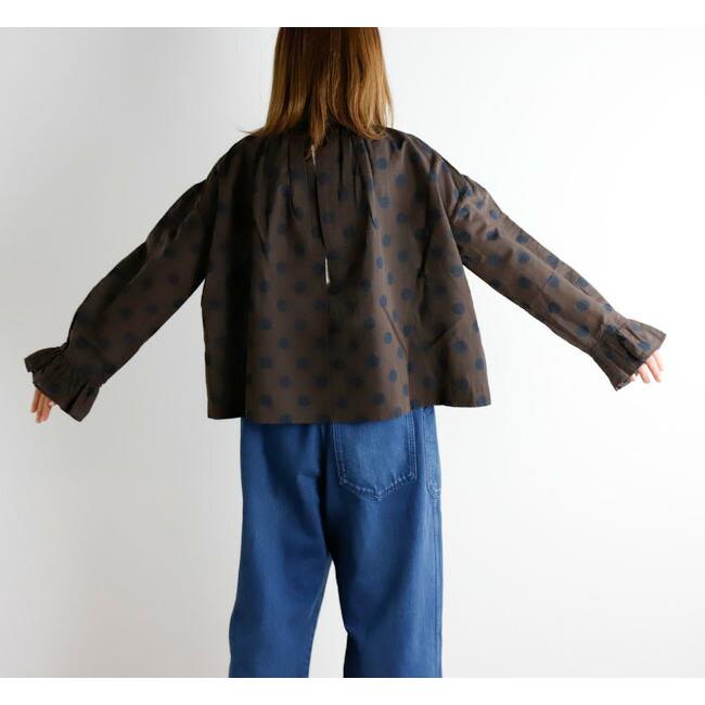 SALE30%OFF //Veritecoeur ヴェリテクール VC-2686B ギャザーブラウス ドット |  | 06