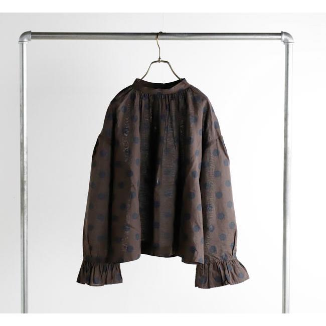 SALE30%OFF //Veritecoeur ヴェリテクール VC-2686B ギャザーブラウス ドット |  | 08