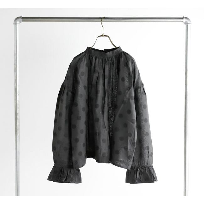 SALE30%OFF //Veritecoeur ヴェリテクール VC-2686B ギャザーブラウス ドット |  | 09