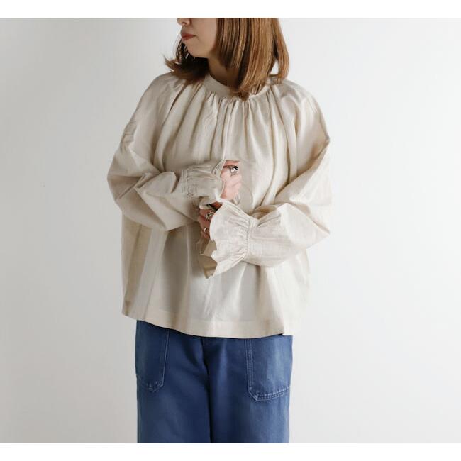 SALE30%OFF //Veritecoeur ヴェリテクール VC-2686A ギャザーブラウス 無地 | 